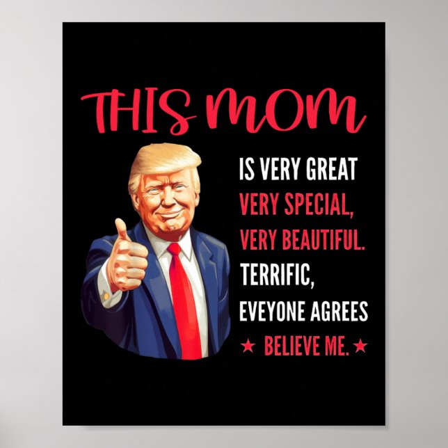 Affiche Citations drôles de Trump pour la fête des mères C (Devant)