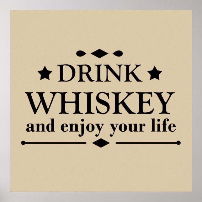 Affiche Citations drôles de whisky, citations de boisson a (Devant)
