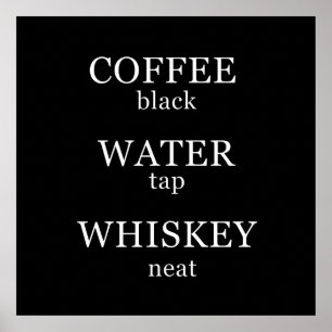 Affiche Citations drôles de whisky humour whiskey dictons