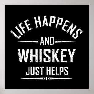 Affiche Citations drôles de whisky pour boire de l'alcool