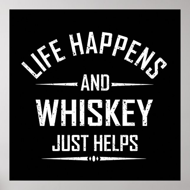 Affiche Citations drôles de whisky pour boire de l'alcool (Devant)