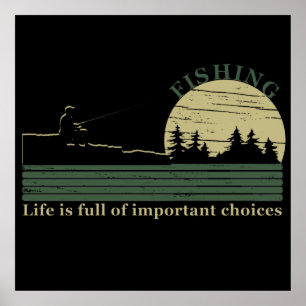 Affiche citations drôles pour les amateurs de pêche