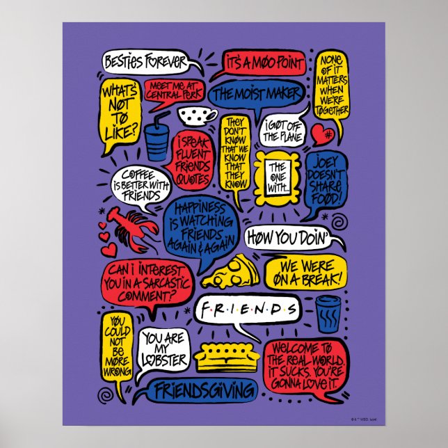 Affiche Citations FRIENDS™ (Devant)