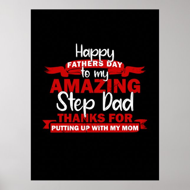 Affiche Citations grand-père | Extraordinaire Step papa (Devant)