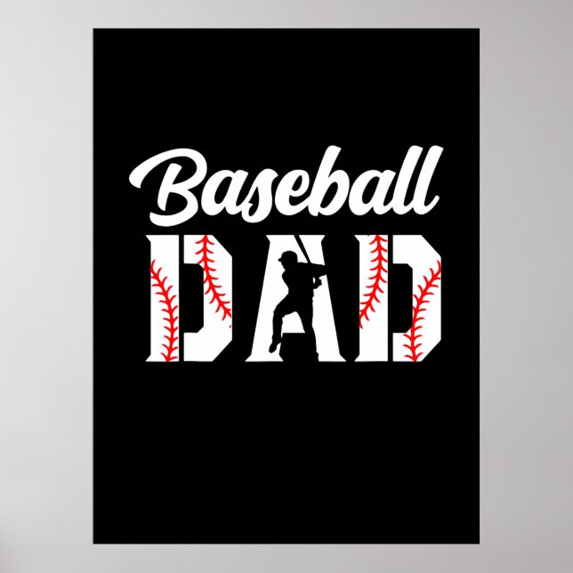 Affiche Citations grand-père | Papa du baseball (Devant)