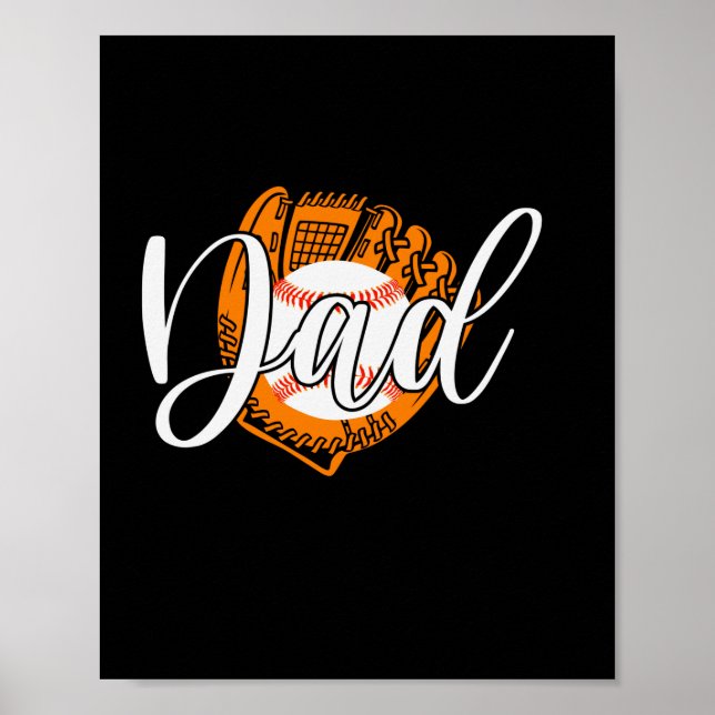 Affiche Citations grand-père | Papa du baseball (Devant)