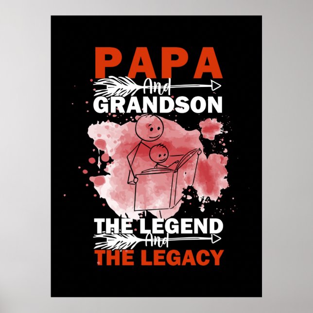 Affiche Citations grand-père | Papa Et Grandson (Devant)