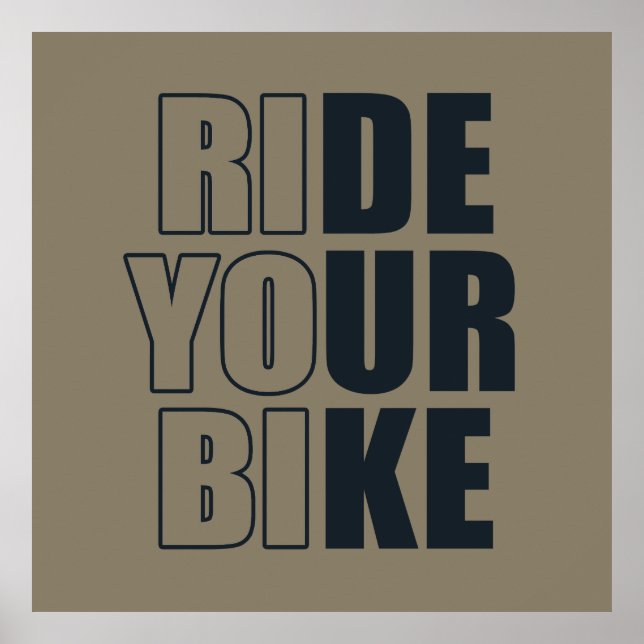 Affiche citations inspirantes à vélo (Devant)