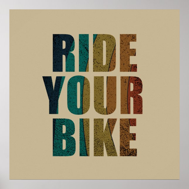 Affiche citations inspirantes de cyclisme (Devant)
