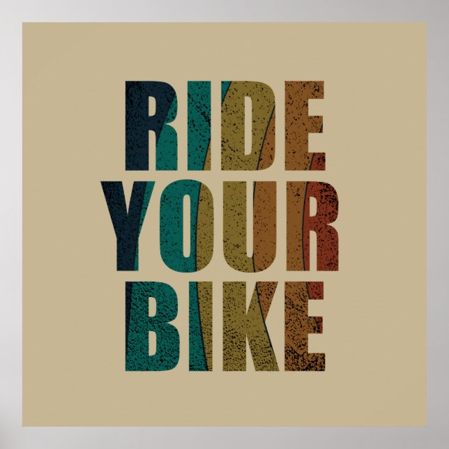 Affiche citations inspirantes de cyclisme (Devant)