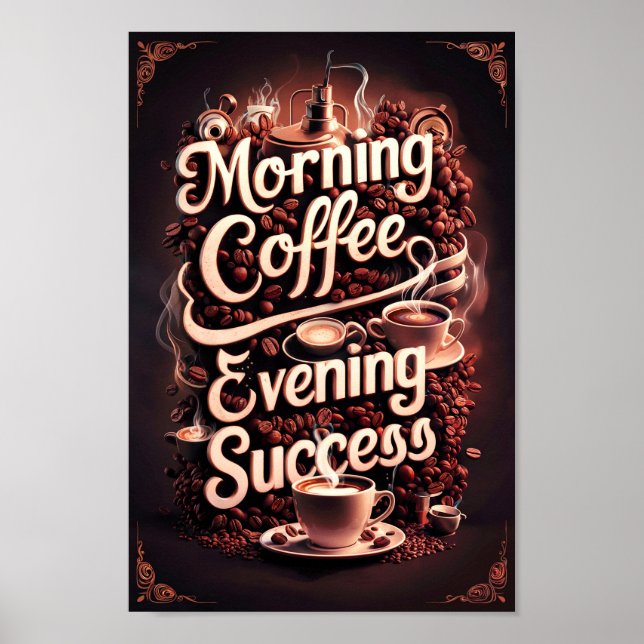 Affiche Citations motivationnelles du café du matin (Devant)