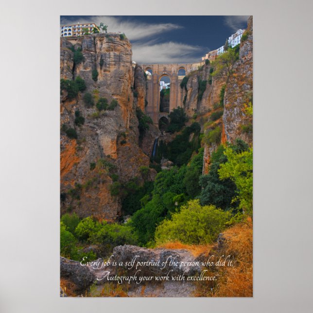 Affiche Citations Motivationnelles - Ronda Espagne (Devant)