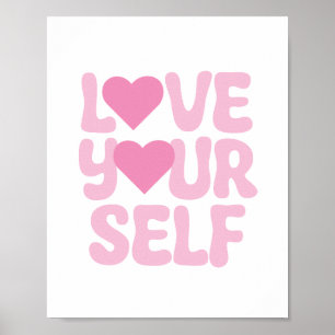 Affiche Citations Pink Love Yourself