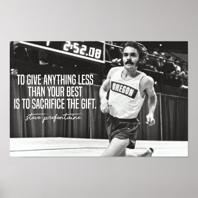 Affiche Citations Steve Prefontaine (Devant)