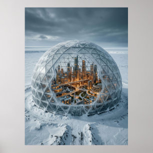 Affiche Cité Futuriste Dôme Gelé