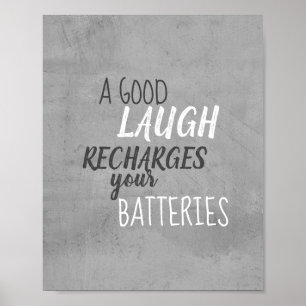 Affiche citer la typographie murale un bon rire