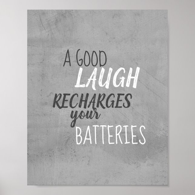 Affiche citer la typographie murale un bon rire (Devant)