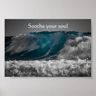 Affiche Citer pour apaiser votre âme sur des vagues océani