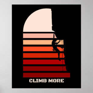 Affiche Citez la citation de l'escalade rétro vintage grim