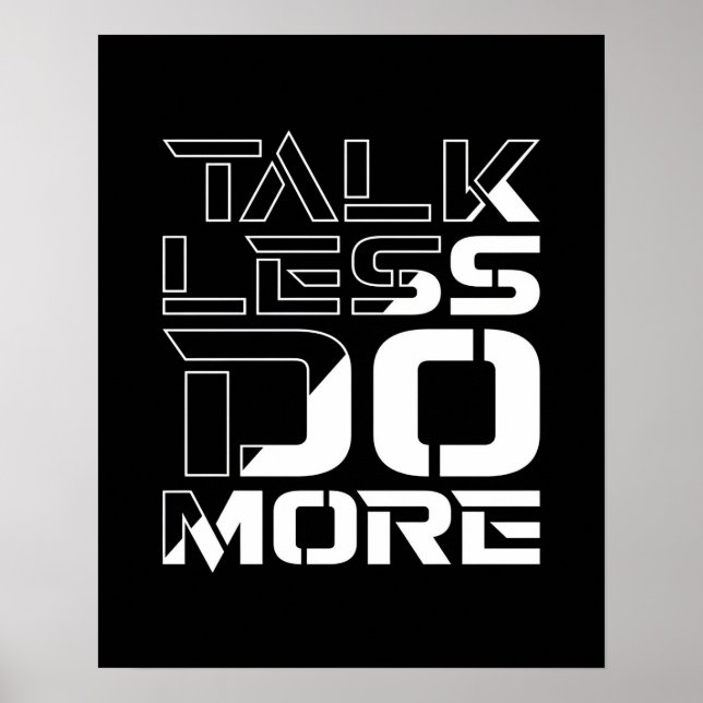 Affiche Citez Moins Faites Plus Citation Motivante Inspira (Devant)