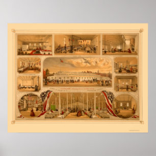Affiche Citizens Volunteer Hospital par P.S. Duval 1862