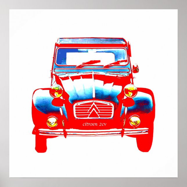 Affiche Citroen 2 CV (Devant)