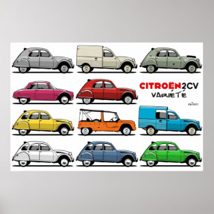 Affiche Citroën 2CV