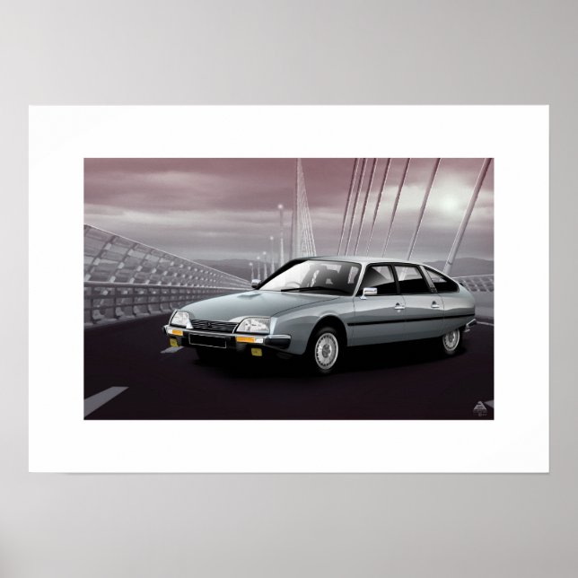 Affiche Citroen CX GTI mk1 Imprimer (Devant)