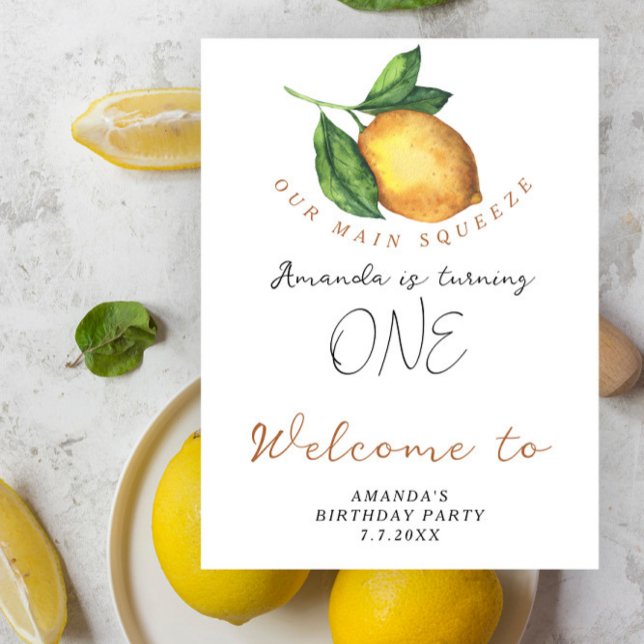 Affiche Citron 1er anniversaire (Créateur téléchargé)