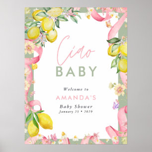 Affiche Citron de la Côte d'Amalfi Eté Italien Ciao Baby S