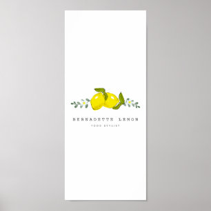 Affiche Citron & Fleur Blanche Simple et Propre