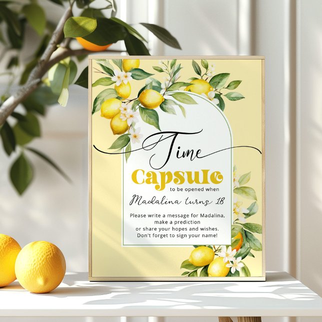 Affiche Citron principal presser la capsule de temps d'ann (Créateur téléchargé)