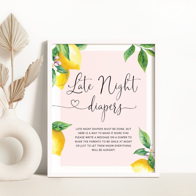 Affiche Citron rose Late night couches (Créateur téléchargé)