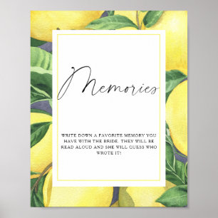 Affiche Citron - souvenirs avec la mariée