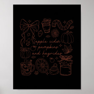 Affiche Citronnade de Pommes Citrouilles et Promenades en