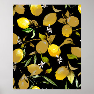 Affiche citrons d'aquarelle 31