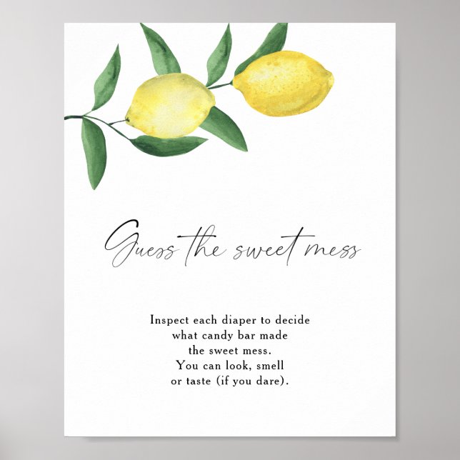 Affiche Citrons - devinez le doux gâteau (Devant)