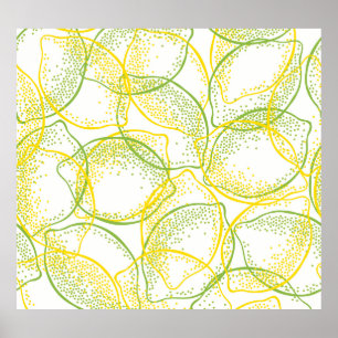Affiche Citrons et Limes : Motif frais.