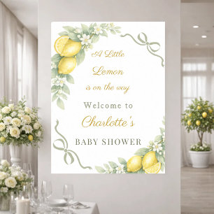 Affiche Citrons inclinés sur du vert sauge pour une Baby S