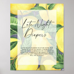 Affiche Citrons - Late night couches jeu