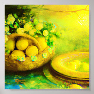Affiche Citrons vintage