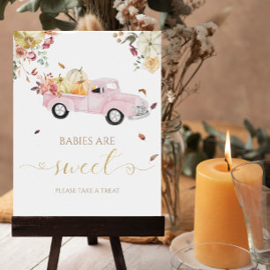 Affiche Citrouille Automne Les Bébés Sont Symbole Sucré