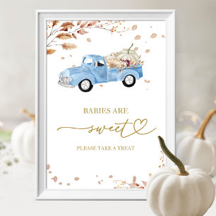 Affiche Citrouille Automne Les Bébés Sont Symbole Sucré