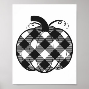 Affiche Citrouille automne mignon Thanksgiving automne Buf