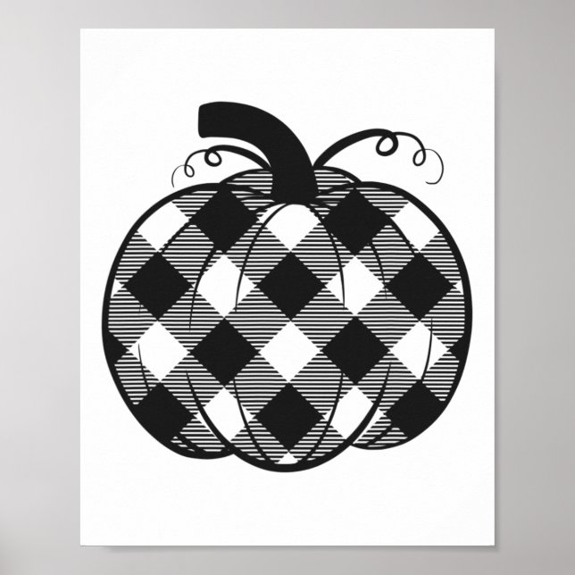 Affiche Citrouille automne mignon Thanksgiving automne Buf (Devant)