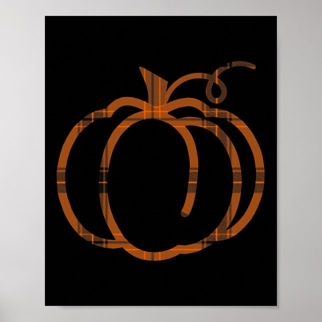 Affiche Citrouille automne mignon Thanksgiving automne Buf (Devant)