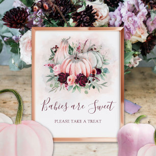 Affiche Citrouille Baby are Sweet Baby shower Signal