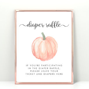 Affiche Citrouille Baby shower Déchets Déposer Signe Désac