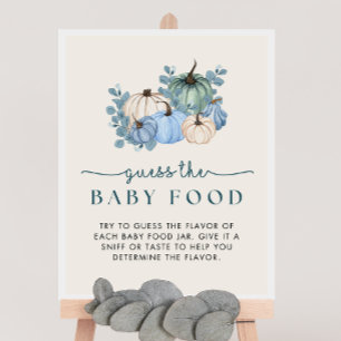 Affiche Citrouille Baby shower Guess the Baby Food Game Si
