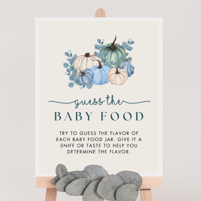 Affiche Citrouille Baby shower Guess the Baby Food Game Si (Créateur téléchargé)